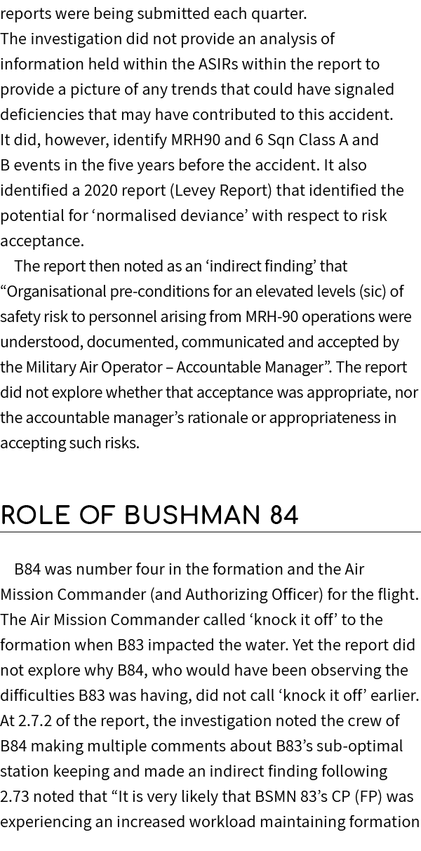 reports were being submitted each quarter. The investigation did not provide an analysis of information held within t...