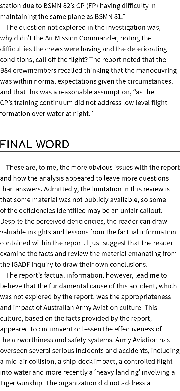station due to BSMN 82’s CP (FP) having difficulty in maintaining the same plane as BSMN 81.” The question not explor...