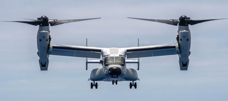 PACIFIC OCEAN (July 26, 2025) – A V-22 Osprey, assigned to the “Sunhawks” of Fleet Logistics Multi-Mission Squadron (VRM) 50, prepares to land on the flight deck of the Nimitz-class aircraft carrier USS Theodore Roosevelt (CVN 71), July 26, 2025. Theodore Roosevelt, flagship of Carrier Strike Group (CSG) 9, is underway conducting exercises to bolster strike group readiness and capability in the U.S. 3rd Fleet area of operations. (U.S. Navy photo by Mass Communication Specialist Seaman Maddix Almeyda)