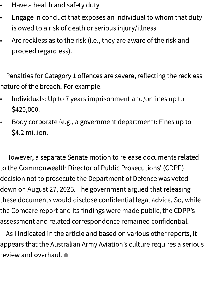 • Have a health and safety duty. • Engage in conduct that exposes an individual to whom that duty is owed to a risk o...