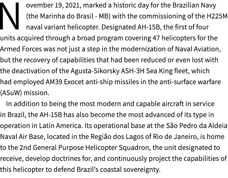November 19, 2021, marked a historic day for the Brazilian Navy (the Marinha do Brasil MB) with the commissioning of ...
