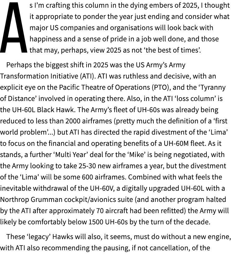 As I’m crafting this column in the dying embers of 2025, I thought it appropriate to ponder the year just ending and ...