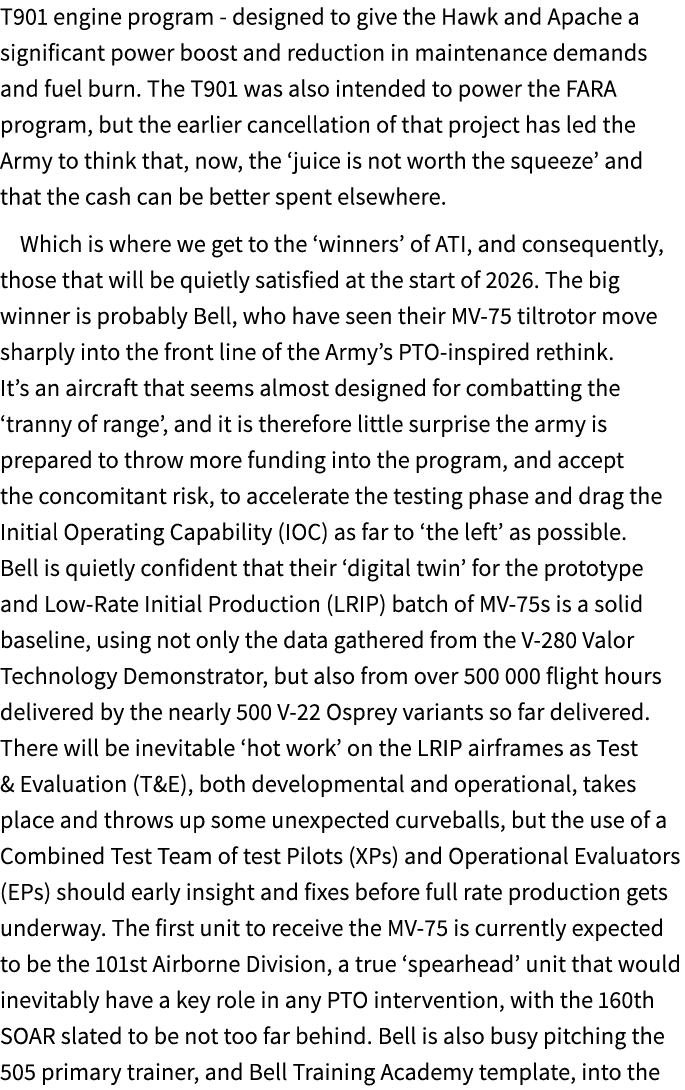T901 engine program designed to give the Hawk and Apache a significant power boost and reduction in maintenance deman...