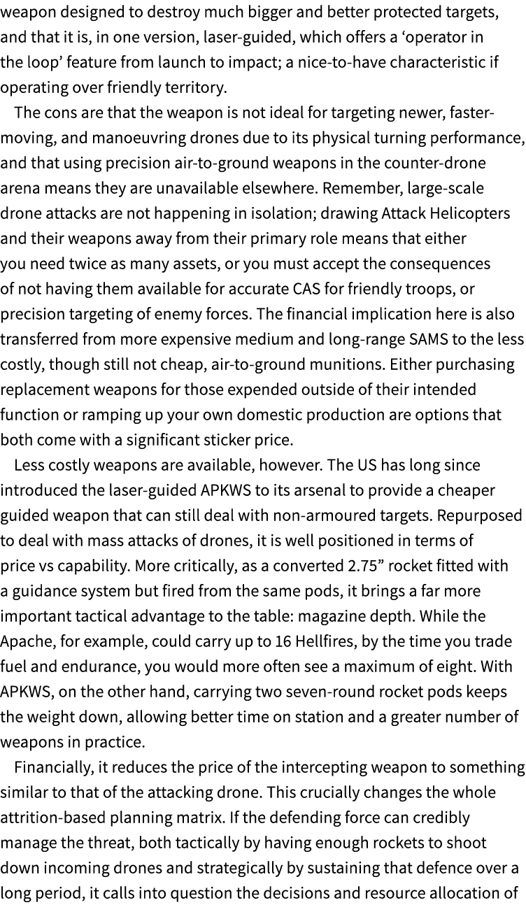 weapon designed to destroy much bigger and better protected targets, and that it is, in one version, laser guided, wh...
