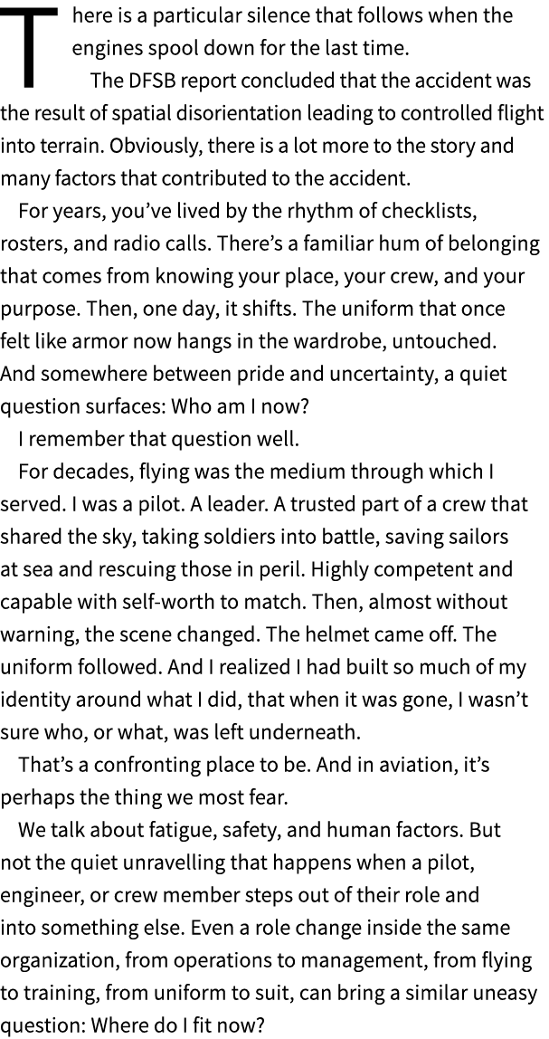 There is a particular silence that follows when the engines spool down for the last time. The DFSB report concluded t...