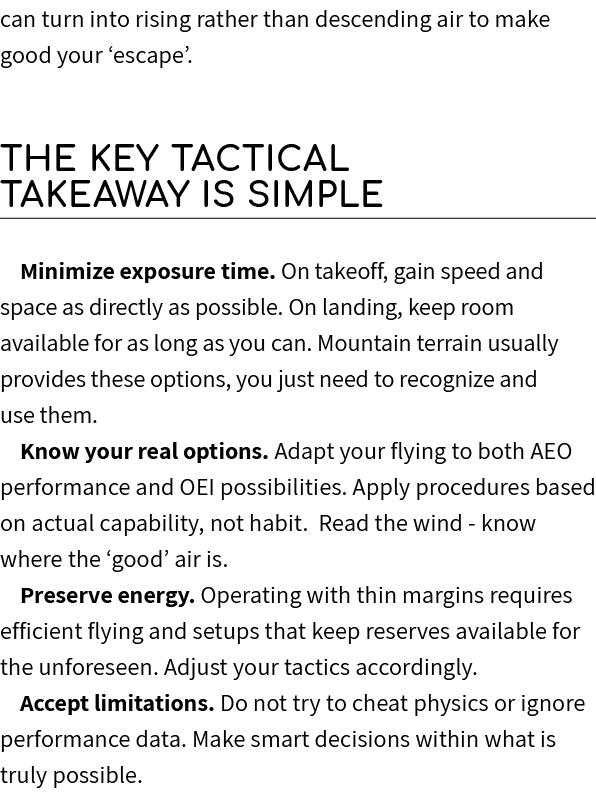 can turn into rising rather than descending air to make good your ‘escape’. The key tactical takeaway is simple Minim...