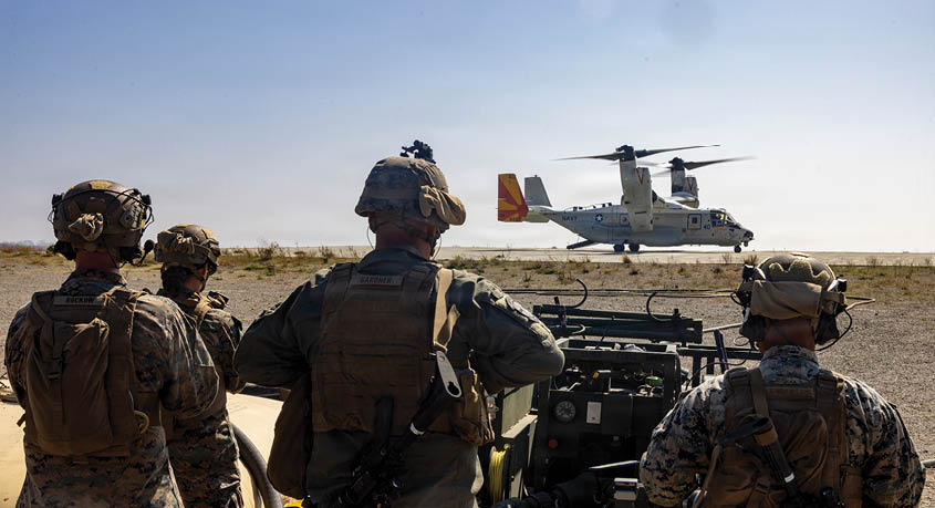 A group of soldiers are standing next to a helicopter. AI generated content