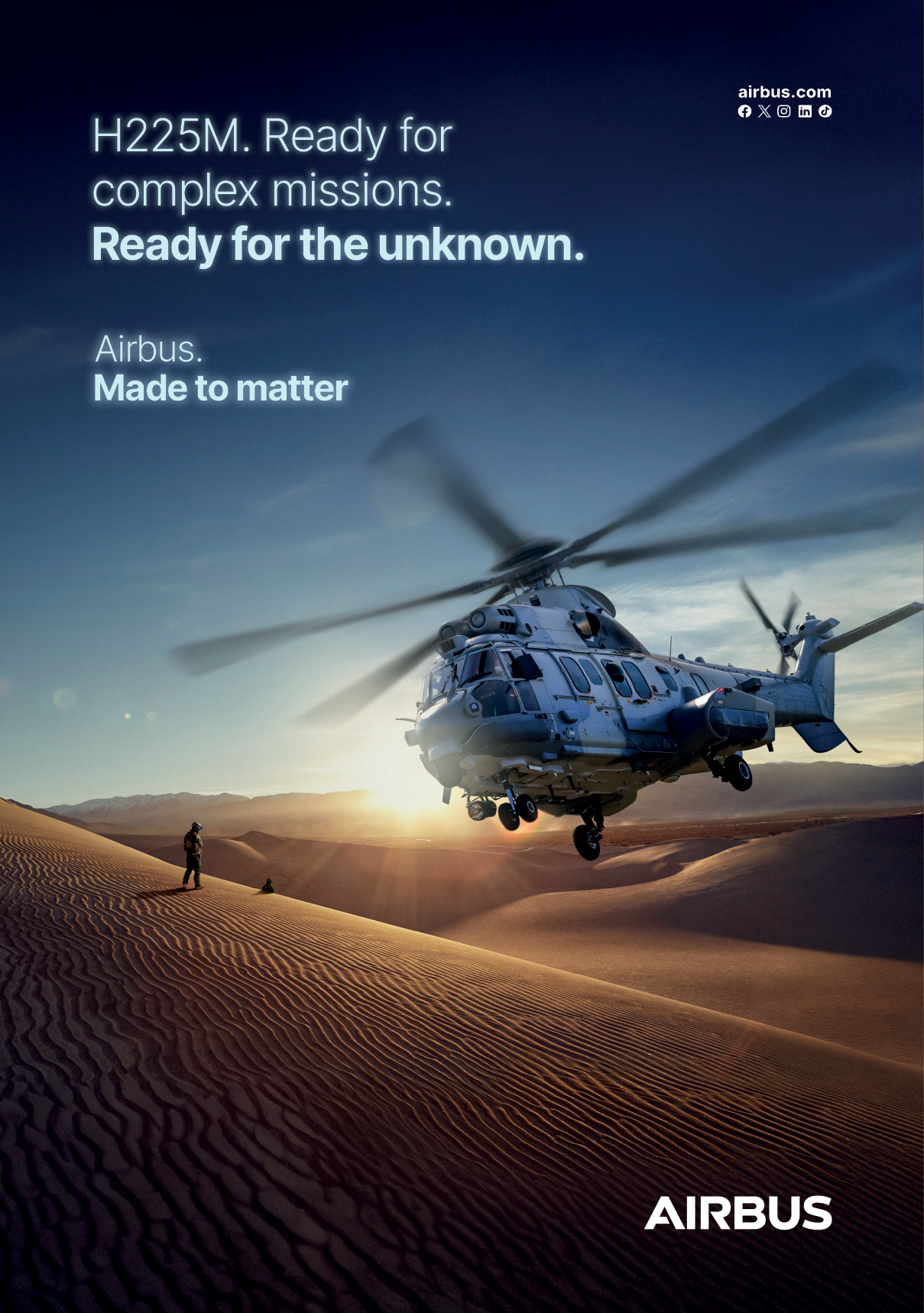 A helicopter is flying over a desert landscape. AI generated content