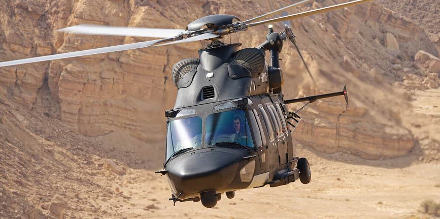 A helicopter is flying in the air with its blades spinning. AI generated content