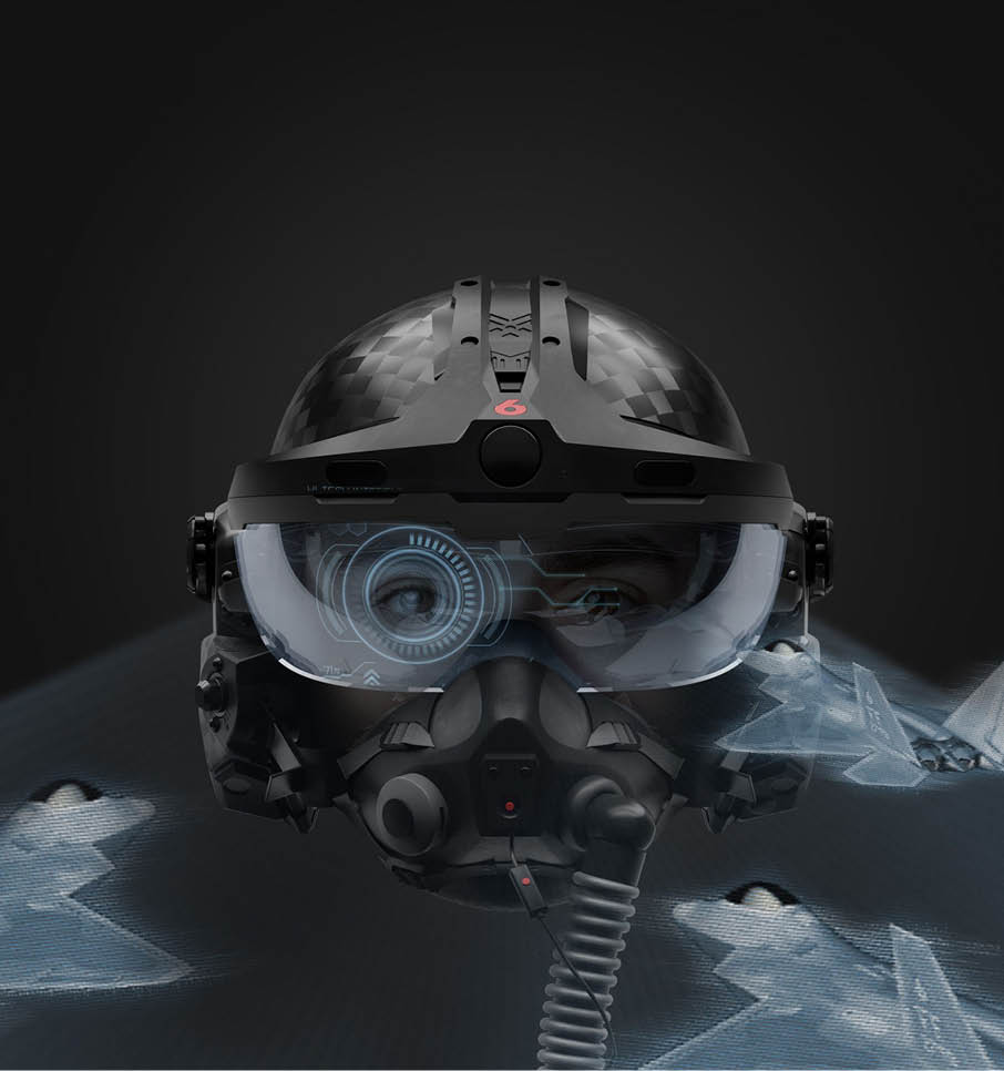 A man wearing a helmet with a visor and a gas mask. AI generated content