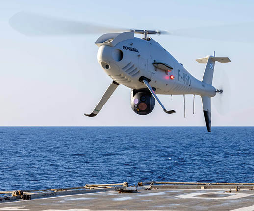 A helicopter is flying over a runway with a body of water below. AI generated content