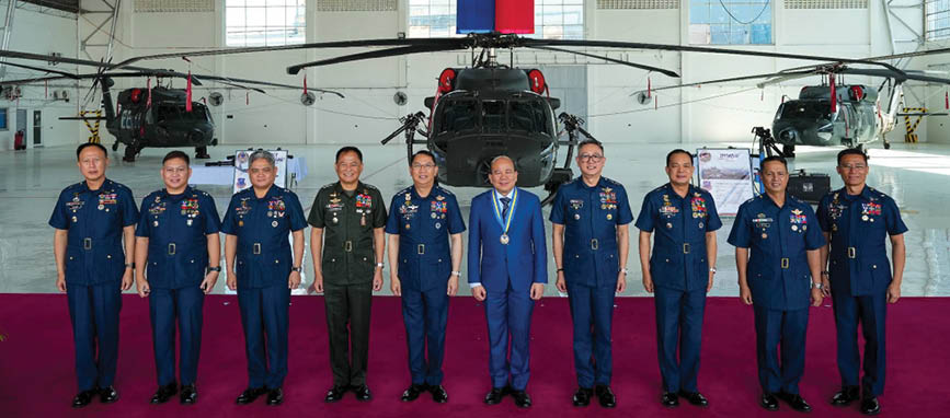 A group of men in uniform stand in front of a building. AI generated content