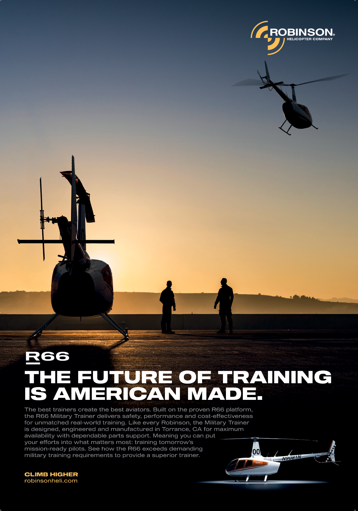 A poster for a helicopter training course. AI generated content