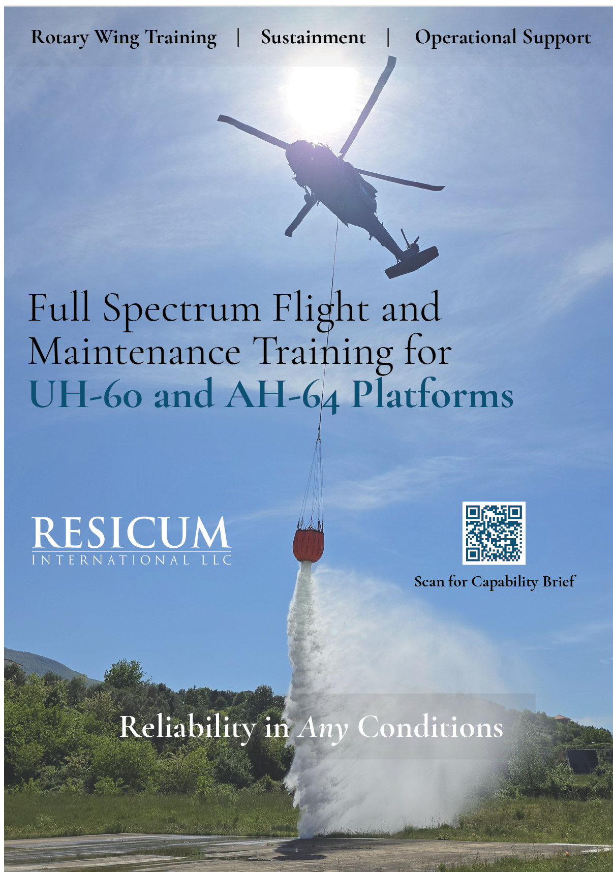 A poster advertises a training program for helicopter maintenance. AI generated content