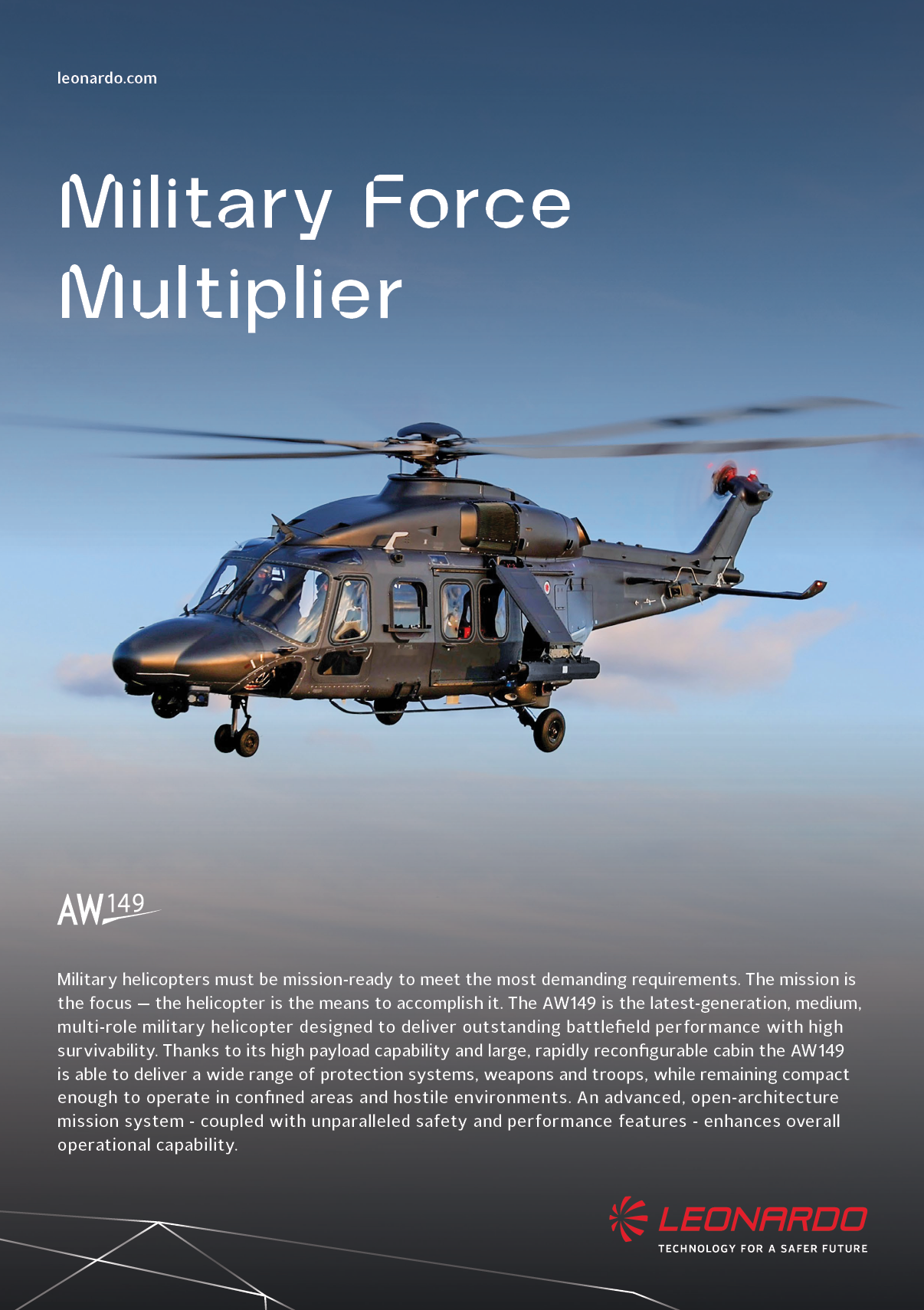 A helicopter is shown in the air with a military force logo on it. AI generated content