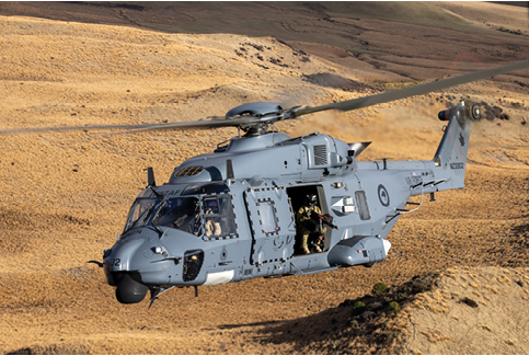 A helicopter is flying in the air with a group of people on board. AI generated content