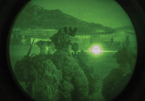 A group of soldiers wearing camouflage are standing in a line, looking at something. AI generated content