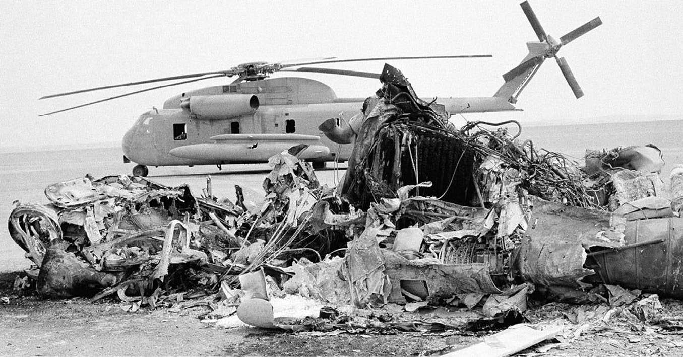 A helicopter is shown with its rotors down, sitting on a field. AI generated content