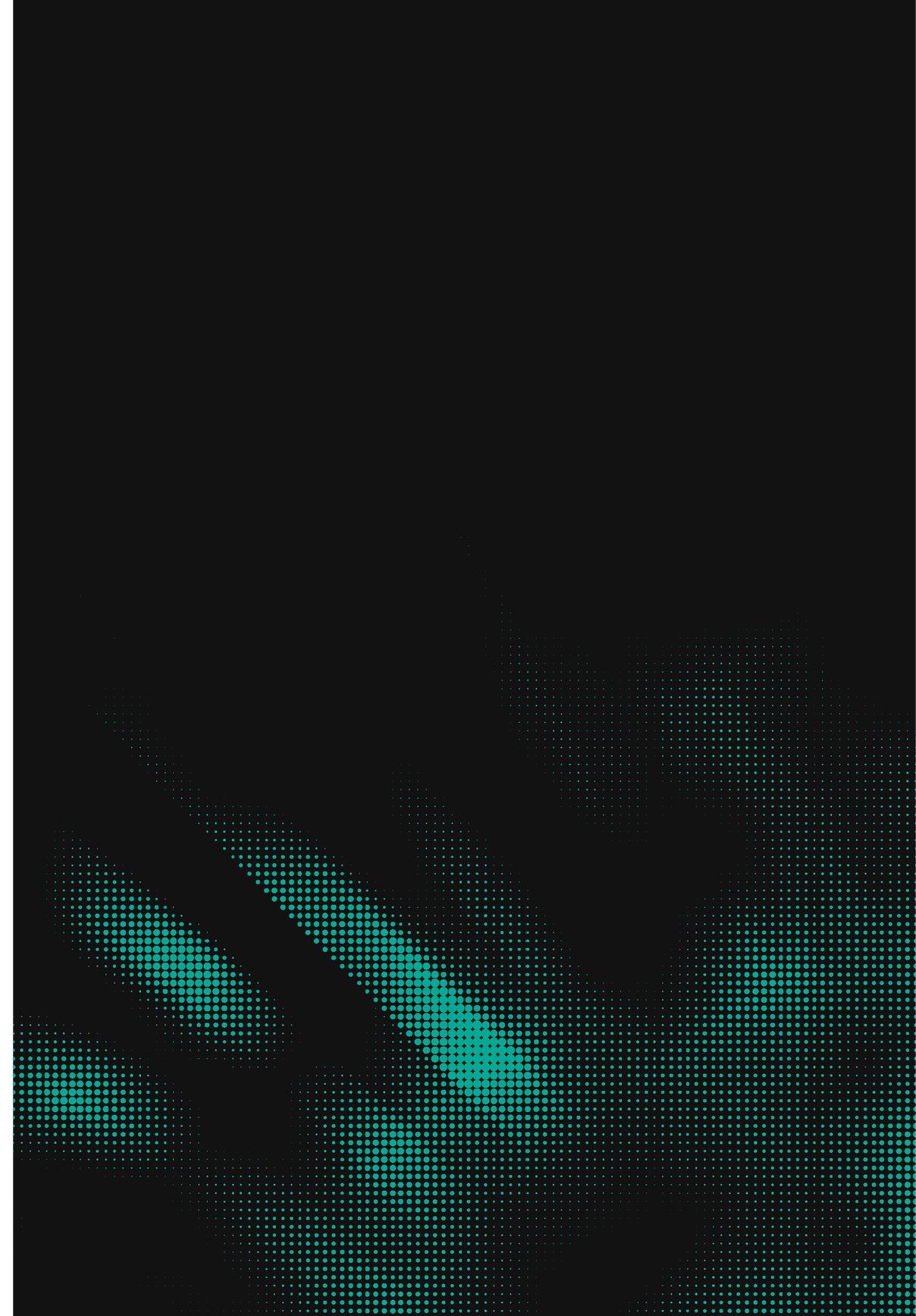 A blue and green image of a hand. AI generated content