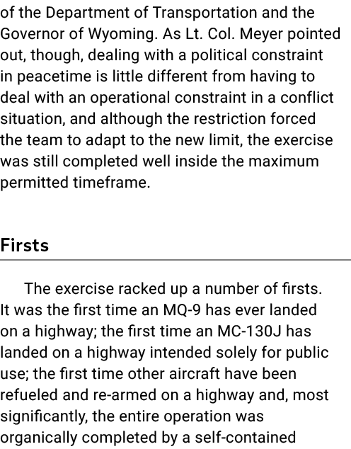 of the Department of Transportation and the Governor of Wyoming. As Lt. Col. Meyer pointed out, though, dealing with ...