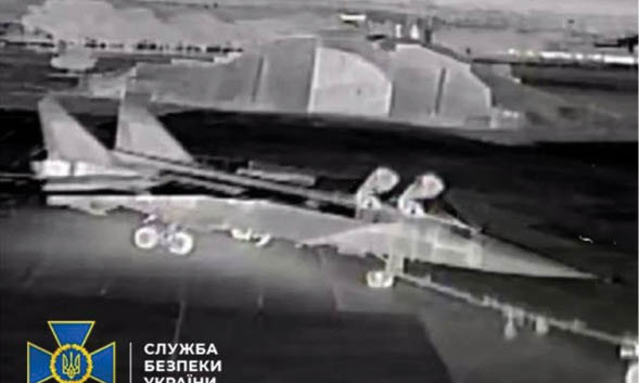 A jet is parked on the runway, with its wings visible. AI generated content