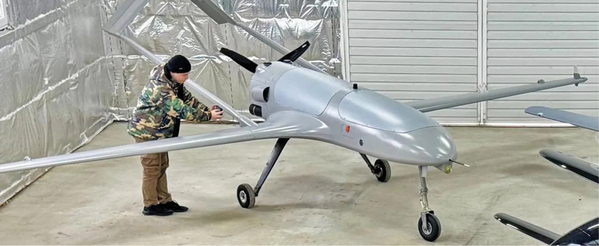 A man is working on a drone in a garage. AI generated content