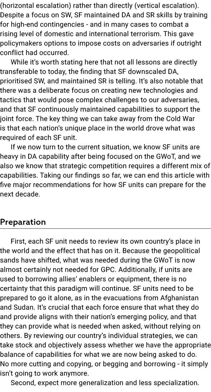 (horizontal escalation) rather than directly (vertical escalation). Despite a focus on SW, SF maintained DA and SR sk...