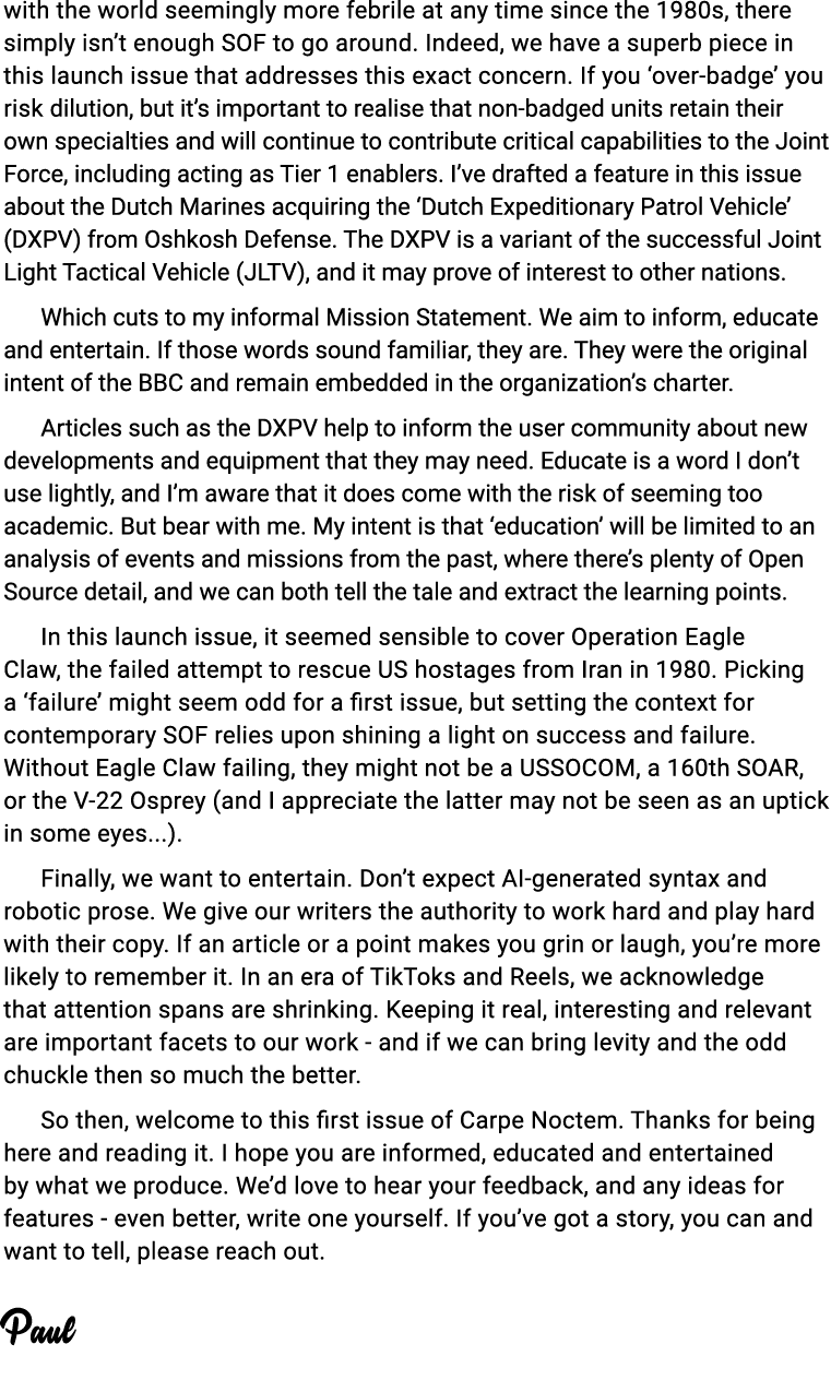 with the world seemingly more febrile at any time since the 1980s, there simply isn’t enough SOF to go around. Indeed...