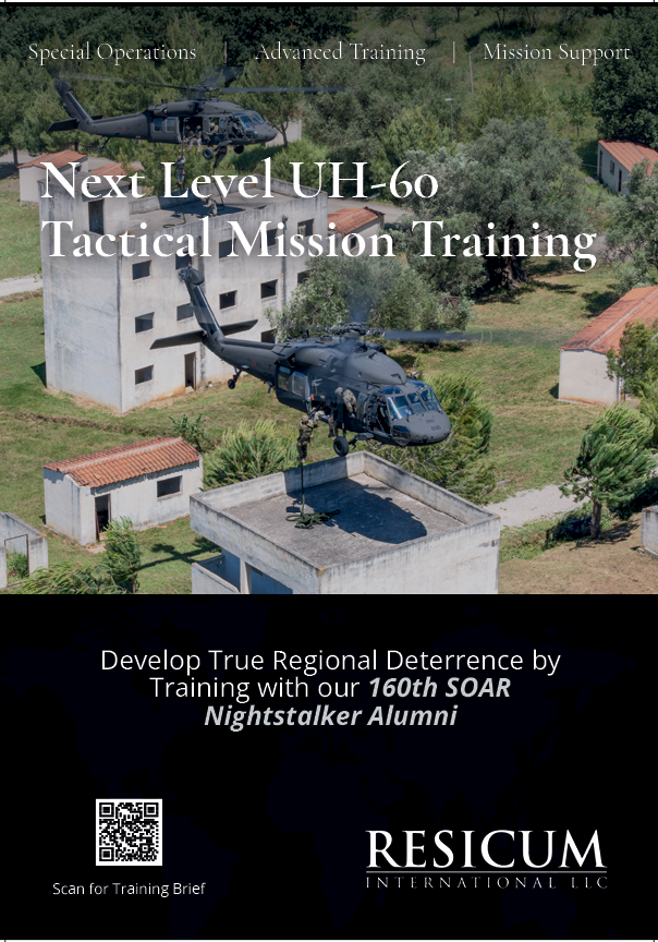 A helicopter is hovering above a building, possibly a training facility. AI generated content