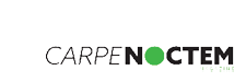 A green and white logo for Carpenoctem magazine. Description generated by AI