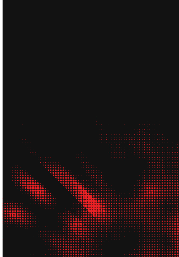 A red and black image with a hand in the center. Description generated by AI