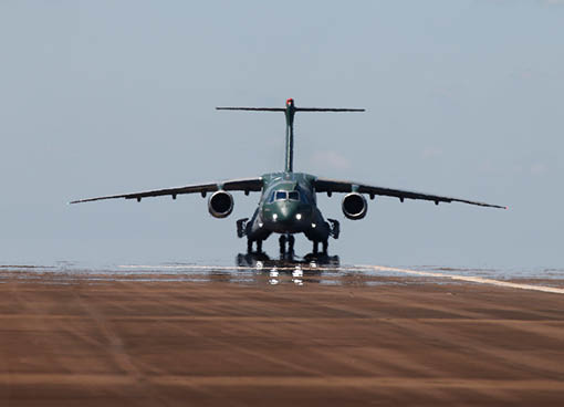 A plane is on the runway. Description generated by AI
