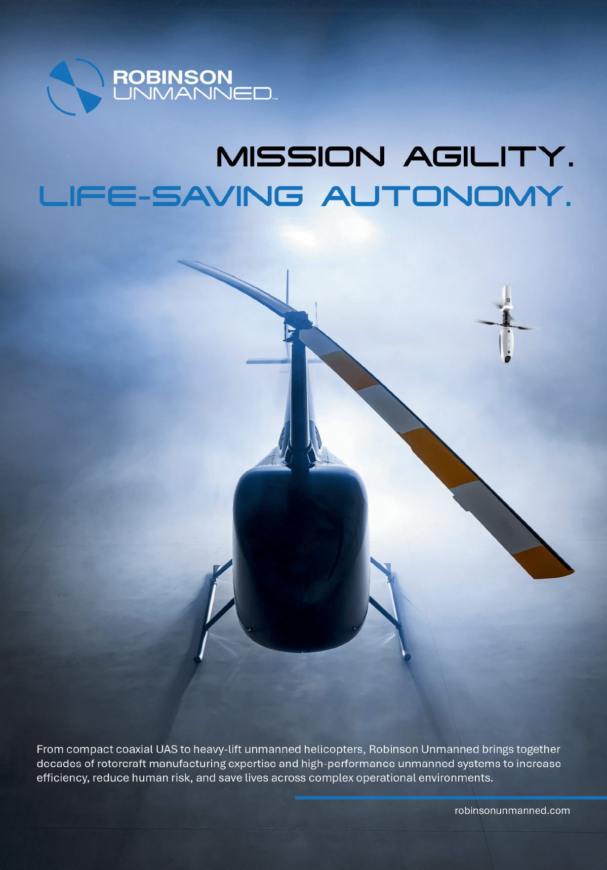 A poster that shows a helicopter and a plane. Description generated by AI