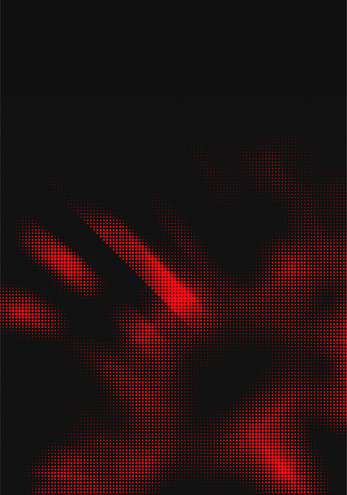 A red and black image with a hand in the middle. Description generated by AI