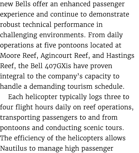 new Bells offer an enhanced passenger experience and continue to demonstrate robust technical performance in challeng...