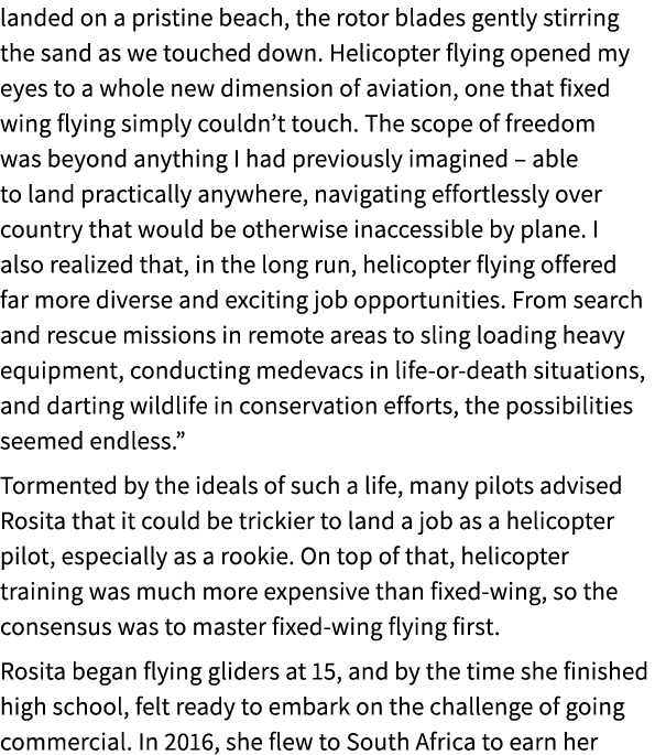 landed on a pristine beach, the rotor blades gently stirring the sand as we touched down. Helicopter flying opened my...