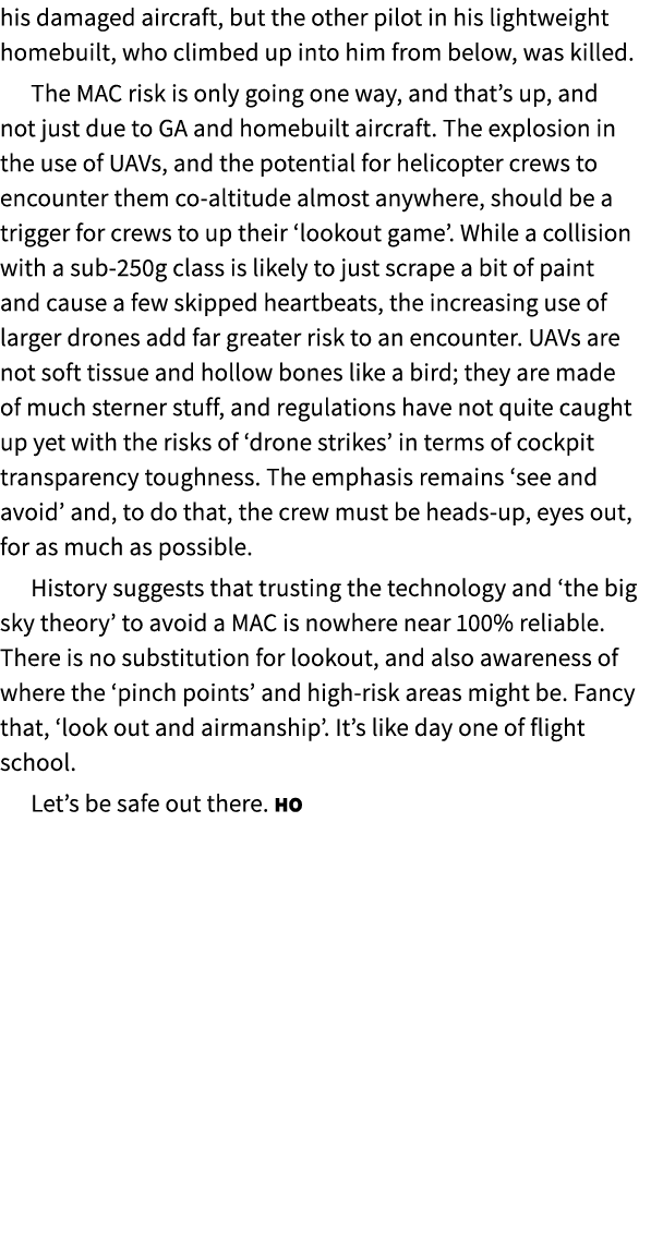 his damaged aircraft, but the other pilot in his lightweight homebuilt, who climbed up into him from below, was kille...