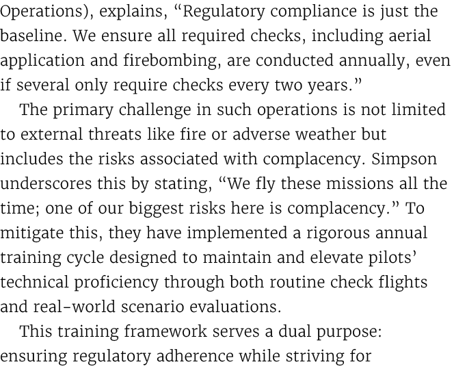 Operations), explains, “Regulatory compliance is just the baseline. We ensure all required checks, including aerial a...