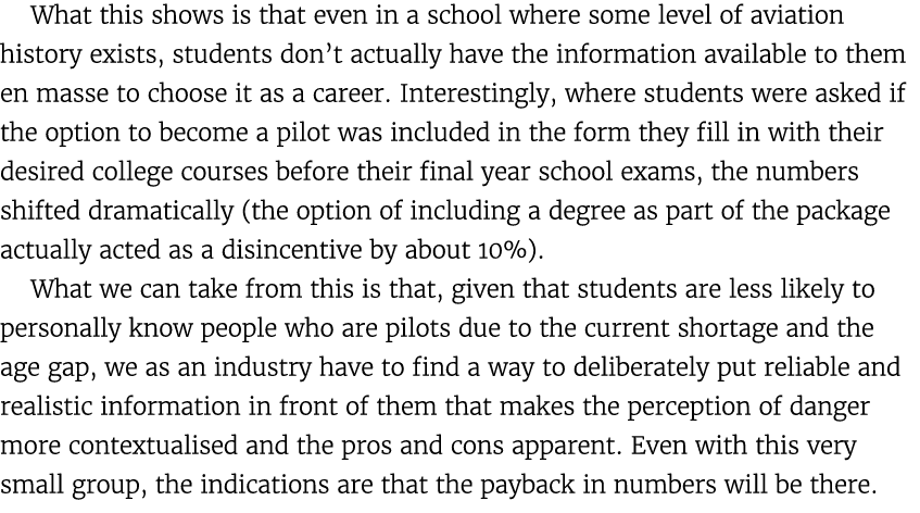 What this shows is that even in a school where some level of aviation history exists, students don’t actually have th...