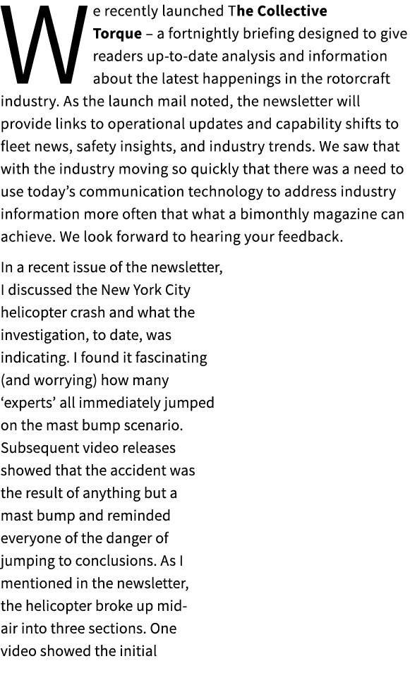 We recently launched The Collective Torque – a fortnightly briefing designed to give readers up to date analysis and ...