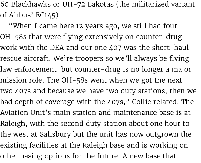 60 Blackhawks or UH 72 Lakotas (the militarized variant of Airbus’ EC145). “When I came here 12 years ago, we still h...
