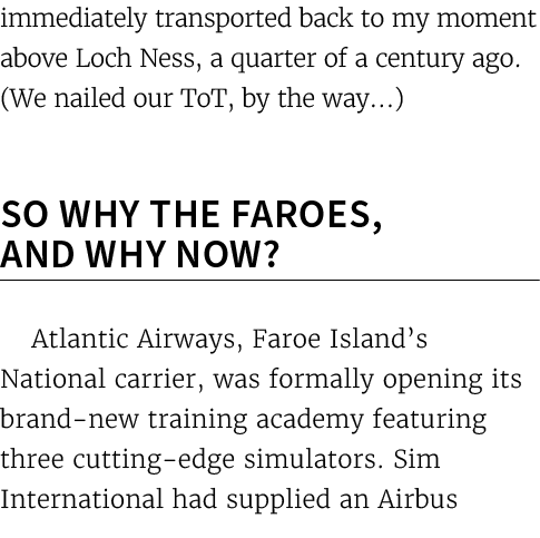 immediately transported back to my moment above Loch Ness, a quarter of a century ago. (We nailed our ToT, by the way...