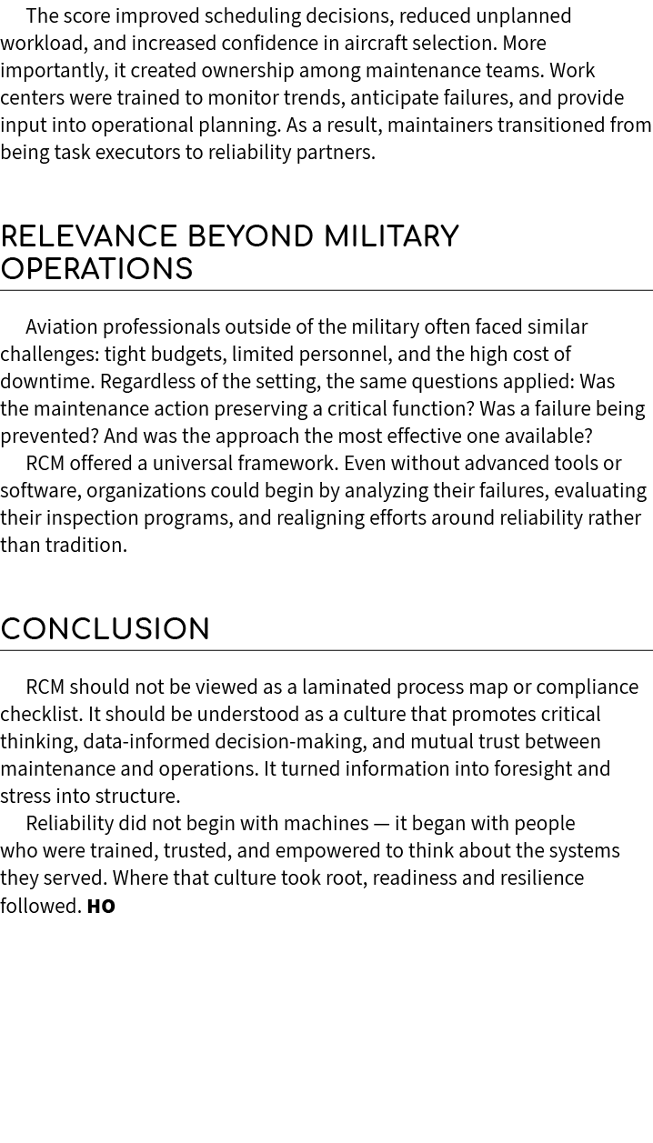 The score improved scheduling decisions, reduced unplanned workload, and increased confidence in aircraft selection. ...