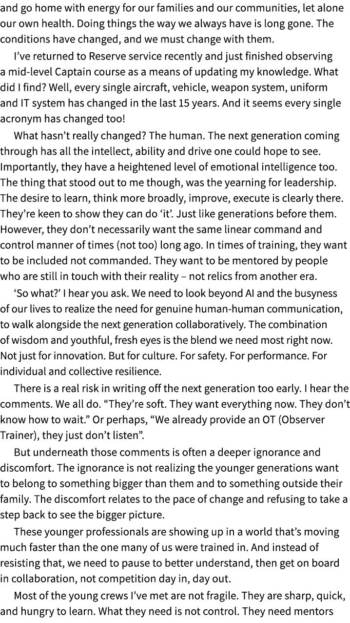 and go home with energy for our families and our communities, let alone our own health. Doing things the way we alway...