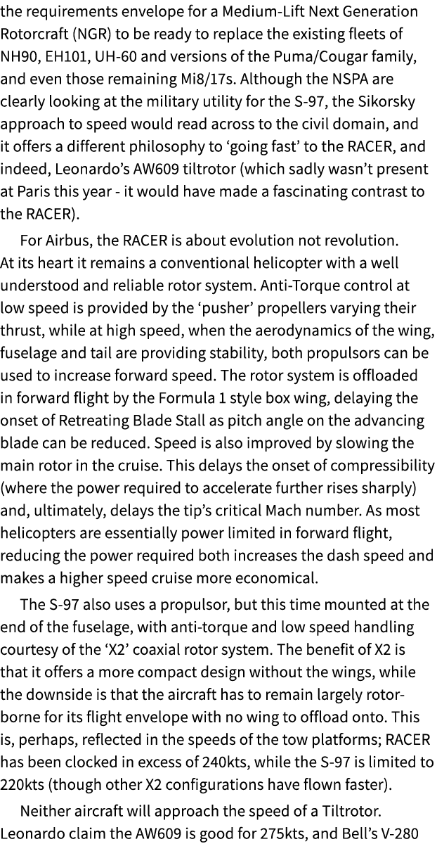 the requirements envelope for a Medium Lift Next Generation Rotorcraft (NGR) to be ready to replace the existing flee...