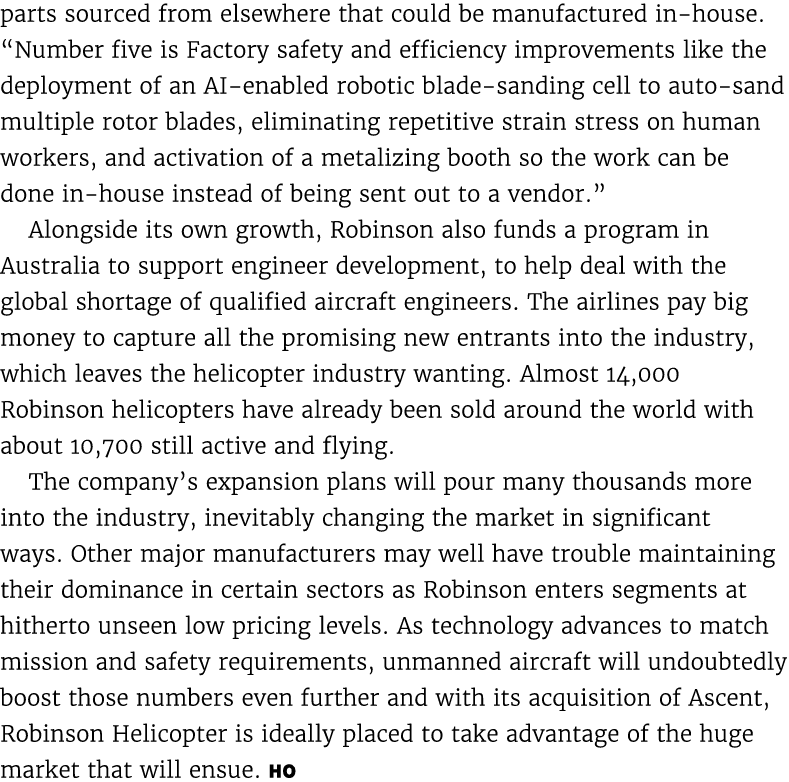 parts sourced from elsewhere that could be manufactured in house. “Number five is Factory safety and efficiency impro...