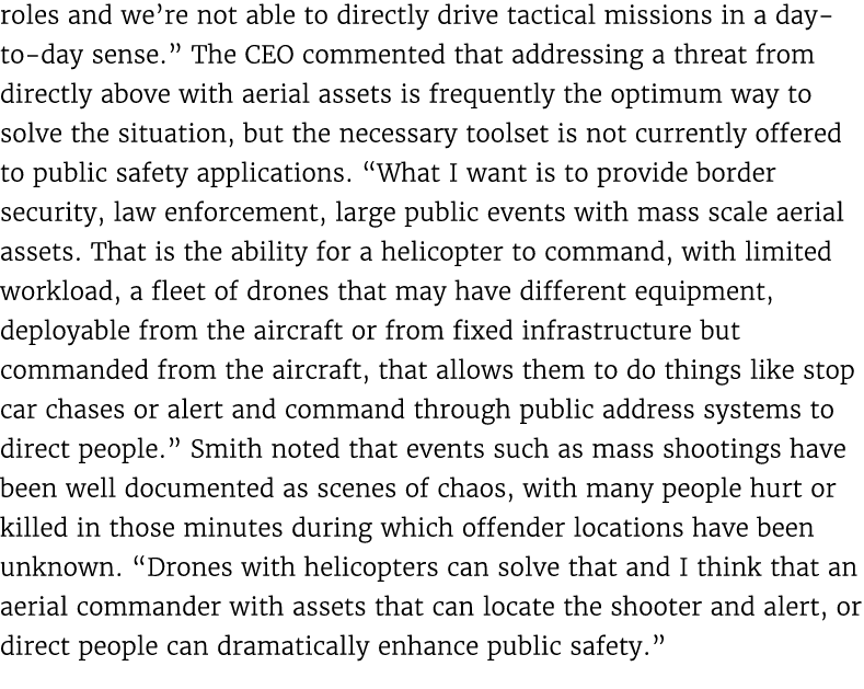 roles and we’re not able to directly drive tactical missions in a day to day sense.” The CEO commented that addressin...