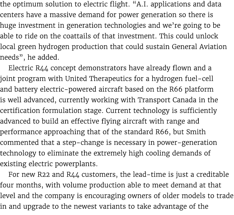 the optimum solution to electric flight. “A.I. applications and data centers have a massive demand for power generati...