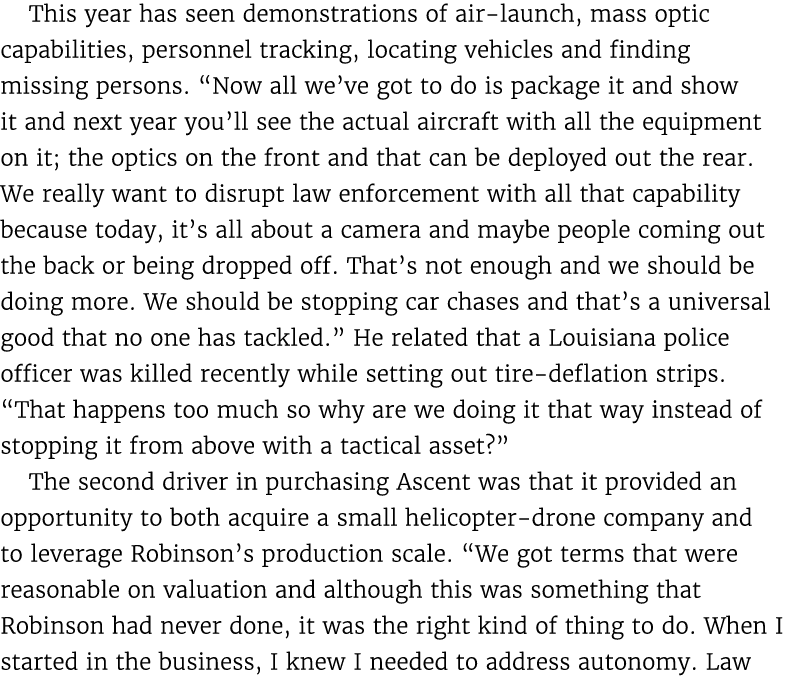 This year has seen demonstrations of air launch, mass optic capabilities, personnel tracking, locating vehicles and f...