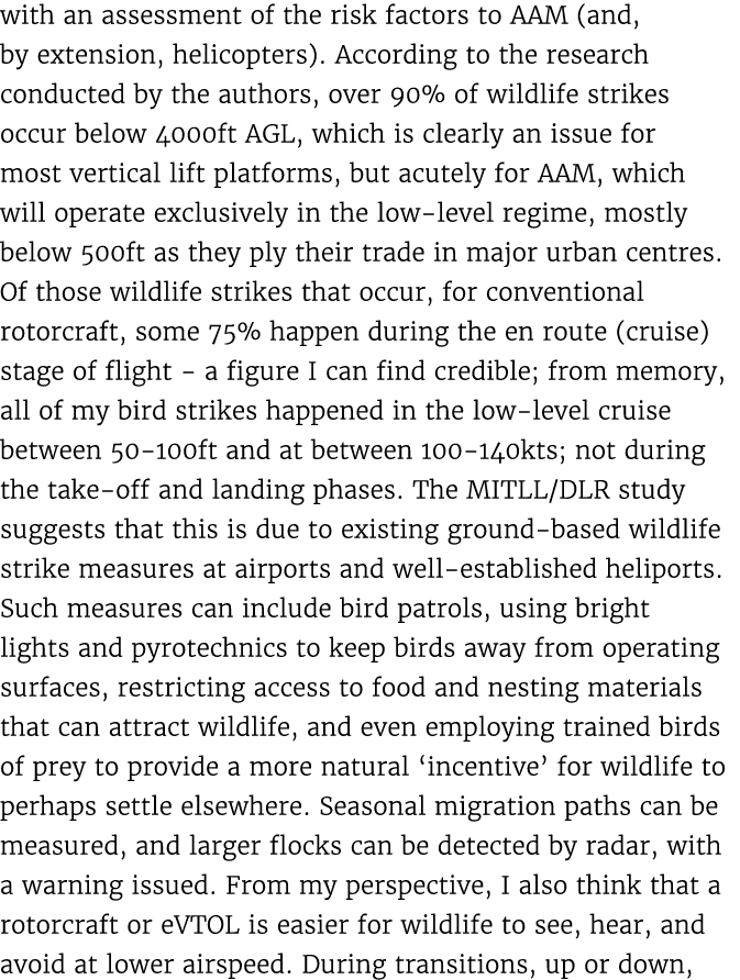 with an assessment of the risk factors to AAM (and, by extension, helicopters). According to the research conducted b...
